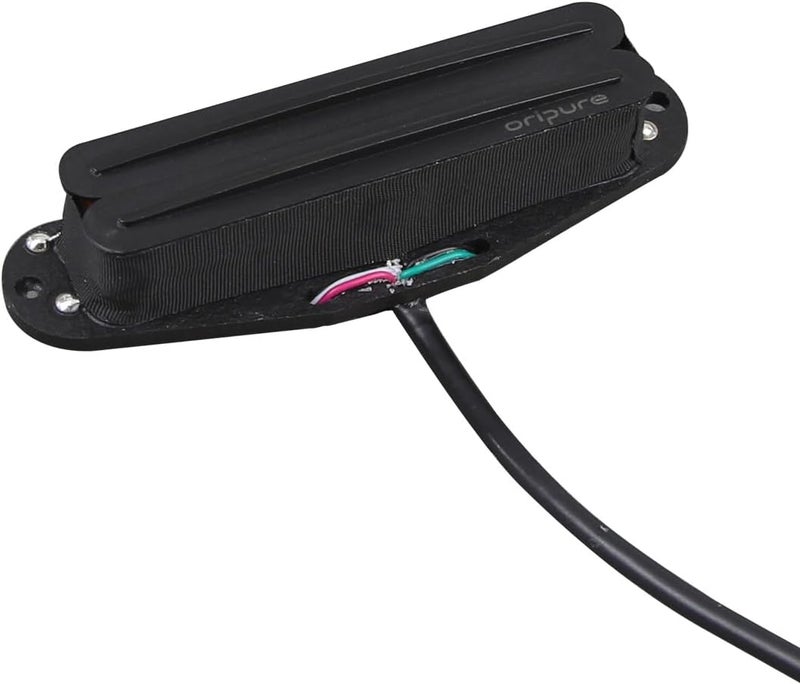 OriPure Hot Dual Rail Pickups Alnico5 Single-Coil-Sized Humbucker 6.2K Fit ST/SQ Style Electric Guitar, Full Black - Image 2
